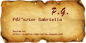 Pásztor Gabriella névjegykártya