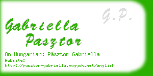 gabriella pasztor business card