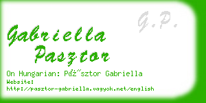 gabriella pasztor business card